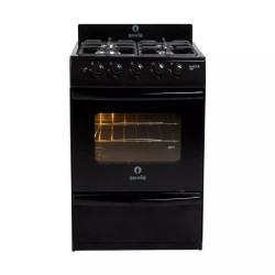 Cocina ESCORIAL MASTER STYLE BLACK Multigas 56cm 4 hornallas negra Outlet c