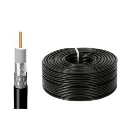 Cable Coaxial EPUYEN RG59 75 ohms bobina negro foam 50% blindado por metro