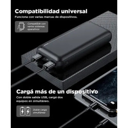Power Bank GADNIC BC-66 carga rápida 25000mAh dual USB