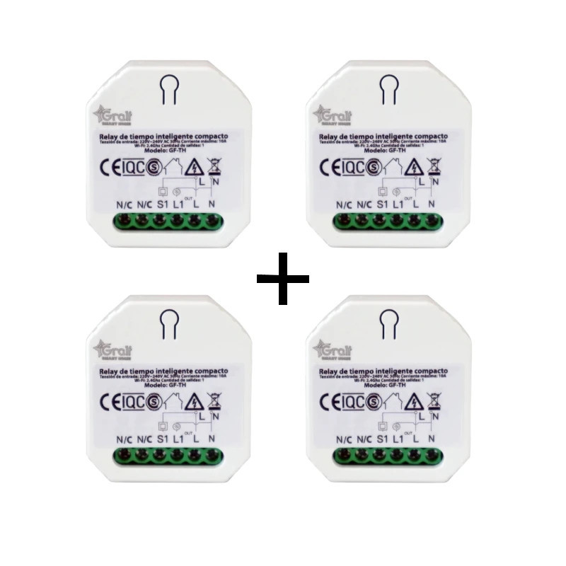 Combo inteligente GRALF 4 switch wifi de 1 canal