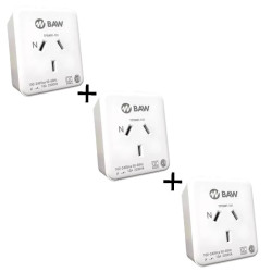 Combo inteligente BAW 3 tomacorriente smart enchufable de 10A