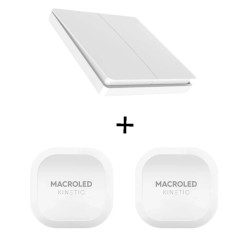 Combo inteligente MACROLED KINETIC 1 tecla de 2 canales + 2 controladores kinetic