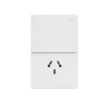 Conjunto armado MACROLED MONACO 1 punto y toma polarizado combinado 10a 250vca blanco