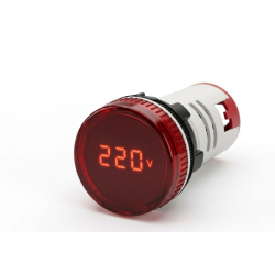 Voltimetro Digital CNC 22 Rojo Rango AC50-500v