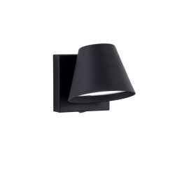 Aplique c/interruptor SAN JUSTO OSTENDE cabezal cónico orientable 1 luz GU10 negro
