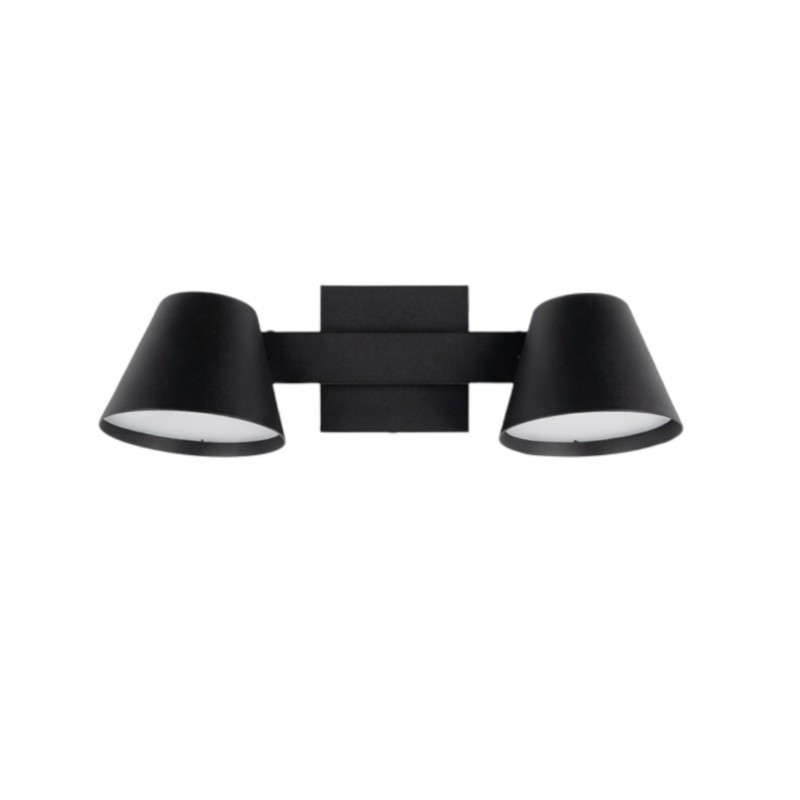 Aplique SAN JUSTO OSTENDE cabezal cónico orientable 2 luces GU10 negro