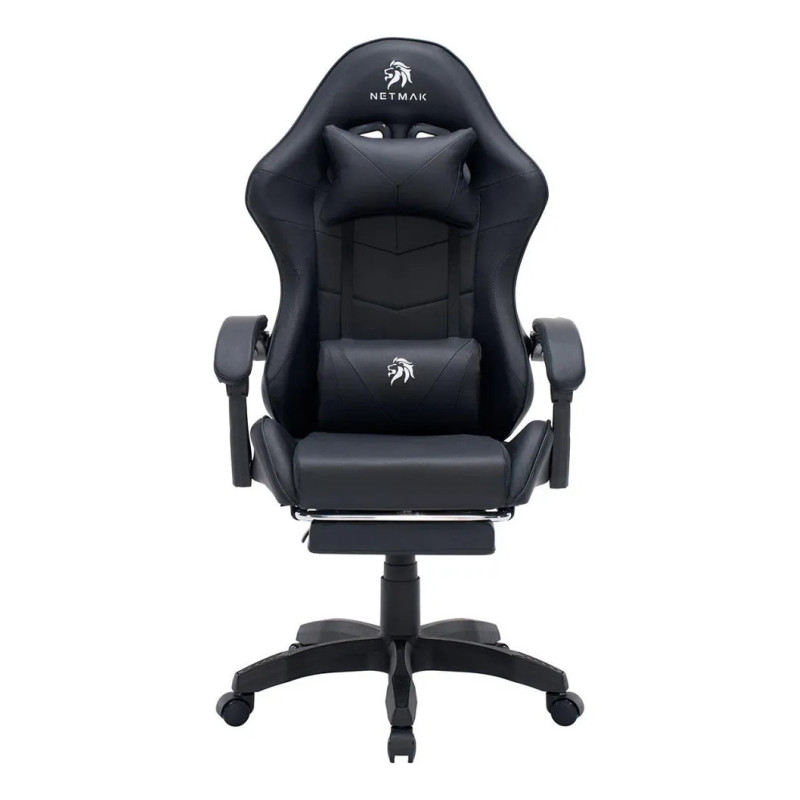 SILLA GAMING NEGRO CON APOYA PIES NM-SG905 NETMAK