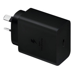 Cargador de pared SAMSUNG 45W carga rápida original con cable negro