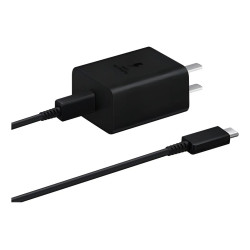 Cargador de pared SAMSUNG 45W carga rápida original con cable negro