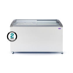 Freezer exhibidor INELRO FIH 400 PI PLUS tapa vidrio curvo 392 Litros