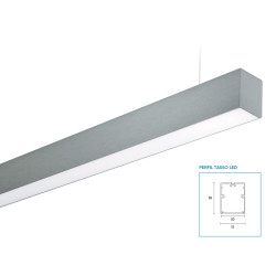 Colgante led LUCCIOLA TASSO 26W 4400lm 3000K luz cálida negro