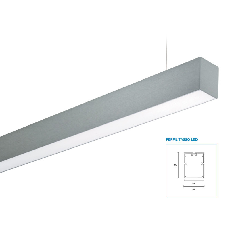 Colgante led LUCCIOLA TASSO 26W 4400lm 3000K luz cálida negro