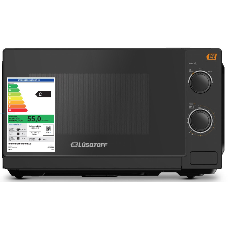 Microondas mecánico LUSQTOFF LQ-HM200M 20 Litros 700W negro