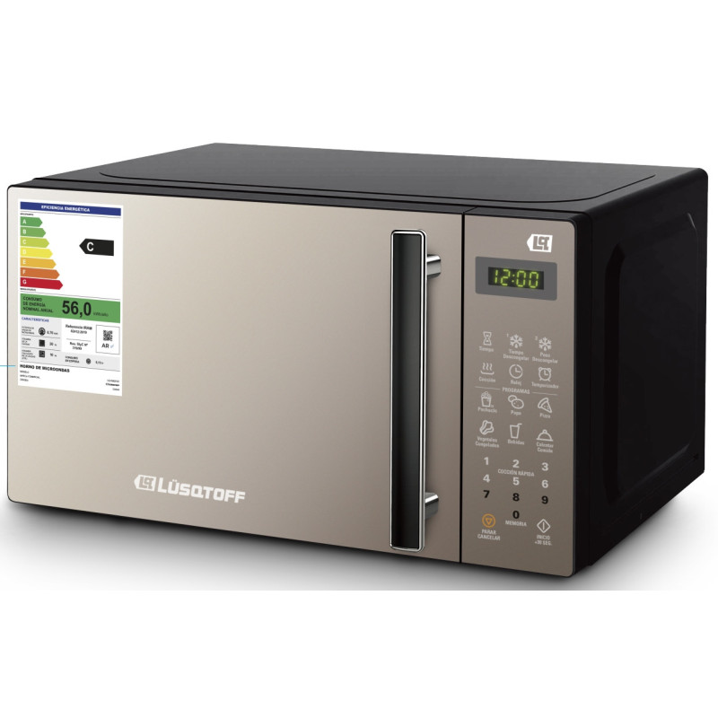 Microondas digital LUSQTOFF 20 Litros 700W negro
