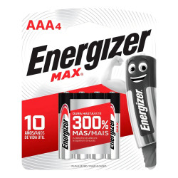 Pila AAA ENERGIZER MAX 1.5V 4 unidad