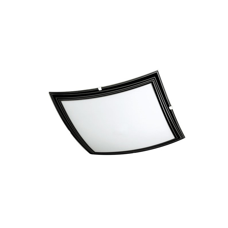 Plafón FERROLUX PARIS cuadrado para 2 luces E27 bordes negro Plafón FERROLUX PARIS cuadrado para 2 luces E27 bordes negro