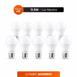 Combo ahorro MACROLED 10 lámparas led 11.5W luz neutra