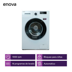 Lavarropas ENOVA LE06F11-BL inverter carga frontal 6kg 1000rpm blanco