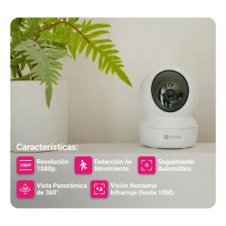 Cámara de seguridad Ezviz H6C 3MP con paneo e inclinación