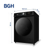 Lavarropas automático BGH BWFS09N25AR inverter 9KG 1400RPM carga frontal negro