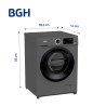 Lavarropas automático BGH BWFE06S24AR inverter 6KG 1000RPM carga frontal Silver