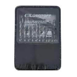 Kit de mechas acero rapido LUSQTOFF 19 piezas JMHSS19PZ-9