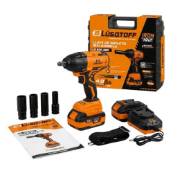 Llave de impacto LUSQTOFF a bateria 18v 4Ah LIL600-8BK