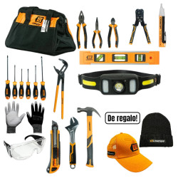 Kit bolso + herramientas manuales LUSQTOFF 20 piezas