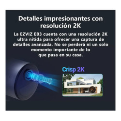 Cámara de seguridad EZVIZ EB3 2K 3MP kit con panel solar