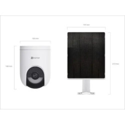 Cámara de seguridad EZVIZ HB8C LITE 4MP KIT con panel solar