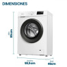 Lavarropas automático PHILCO PHLF6510B2 carga frontal 6,5kg 1000rpm Blanco