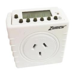 ZURICH TIMER DIGITAL COMPACTO PROGRAMABLE ENCHUFABLE