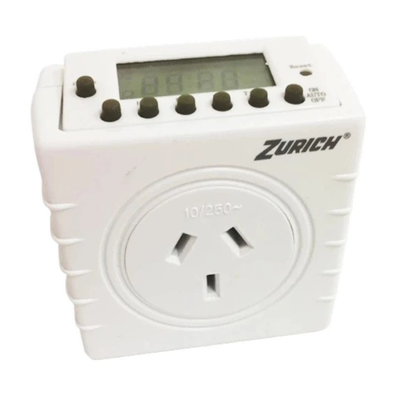 ZURICH TIMER DIGITAL COMPACTO PROGRAMABLE ENCHUFABLE