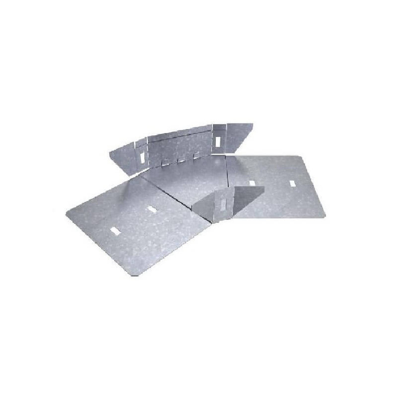 Curva plana BASICA 45° perforada 300mm con clips y flags Curva plana BASICA 45° perforada 300mm con clips y flags