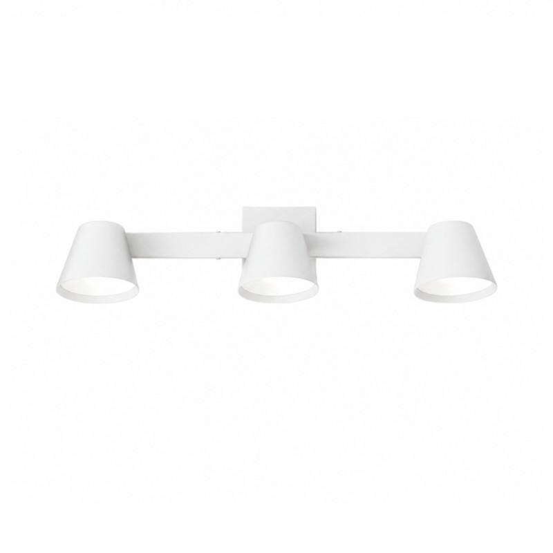 Aplique SAN JUSTO OSTENDE cabezal cónico orientable 3 luces GU10 blanco micro