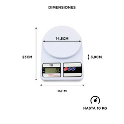 Balanza de cocina GADNIC digital hasta 10KG