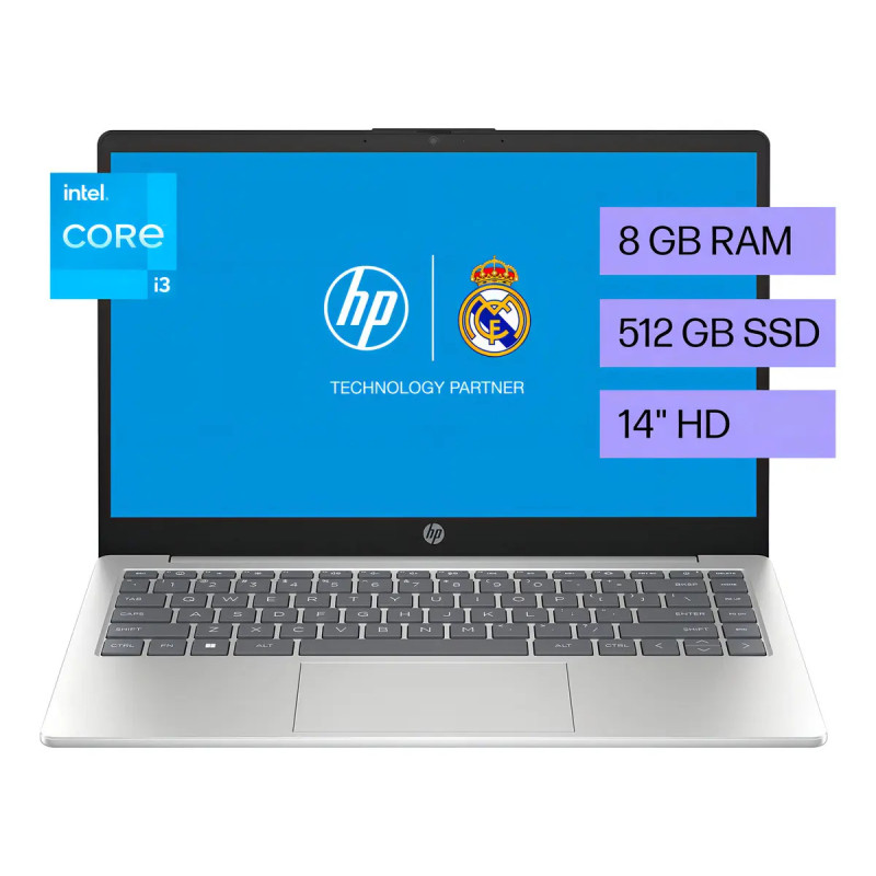 Notebook HP i3-1215 8gb RAM 512GB SSD 14'' W11H A4GZ2LA