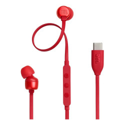 Auricular JBL TUNE 310c in ear type C rojo