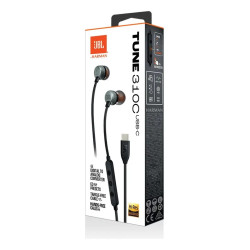 Auricular JBL TUNE 310c in ear type C negro