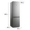 Heladera GAFA HGBF270P Bottom Cíclica puerta reversible 265 litros plata