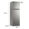 Heladera GAFA HGF311P Top Cíclica puerta reversible 311 litros plata