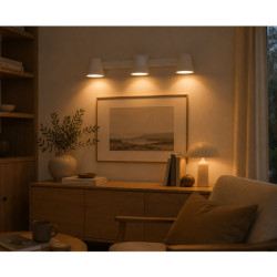 Aplique SAN JUSTO OSTENDE cabezal cónico orientable 3 luces GU10 blanco micro