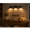 Aplique SAN JUSTO cabezal OSTENDE cónico orientable 3 luces GU10 negro