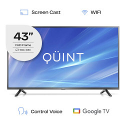 Smart TV LED QUINT QT3-43GTV2024 Google TV 43'' FULL HD