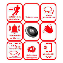 Cámara de seguridad EZVIZ E4P 6MP ojo de pez
