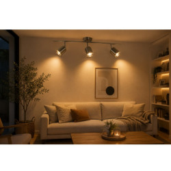 Aplique 180° ILUMINACIÓN ALBA III para 3 luces GU10 niquel