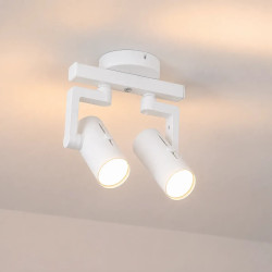 Aplique 180° ILUMINACIÓN LAVY II para 2 luces GU10 regulable blanco