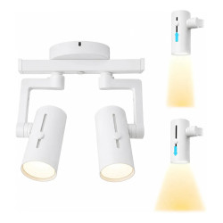 Aplique 180° ILUMINACIÓN LAVY II para 2 luces GU10 regulable blanco