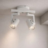 Aplique 180° ILUMINACIÓN LAVY II para 2 luces GU10 regulable blanco