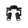 Aplique 180° ILUMINACIÓN LAVY II para 2 luces GU10 regulable negro